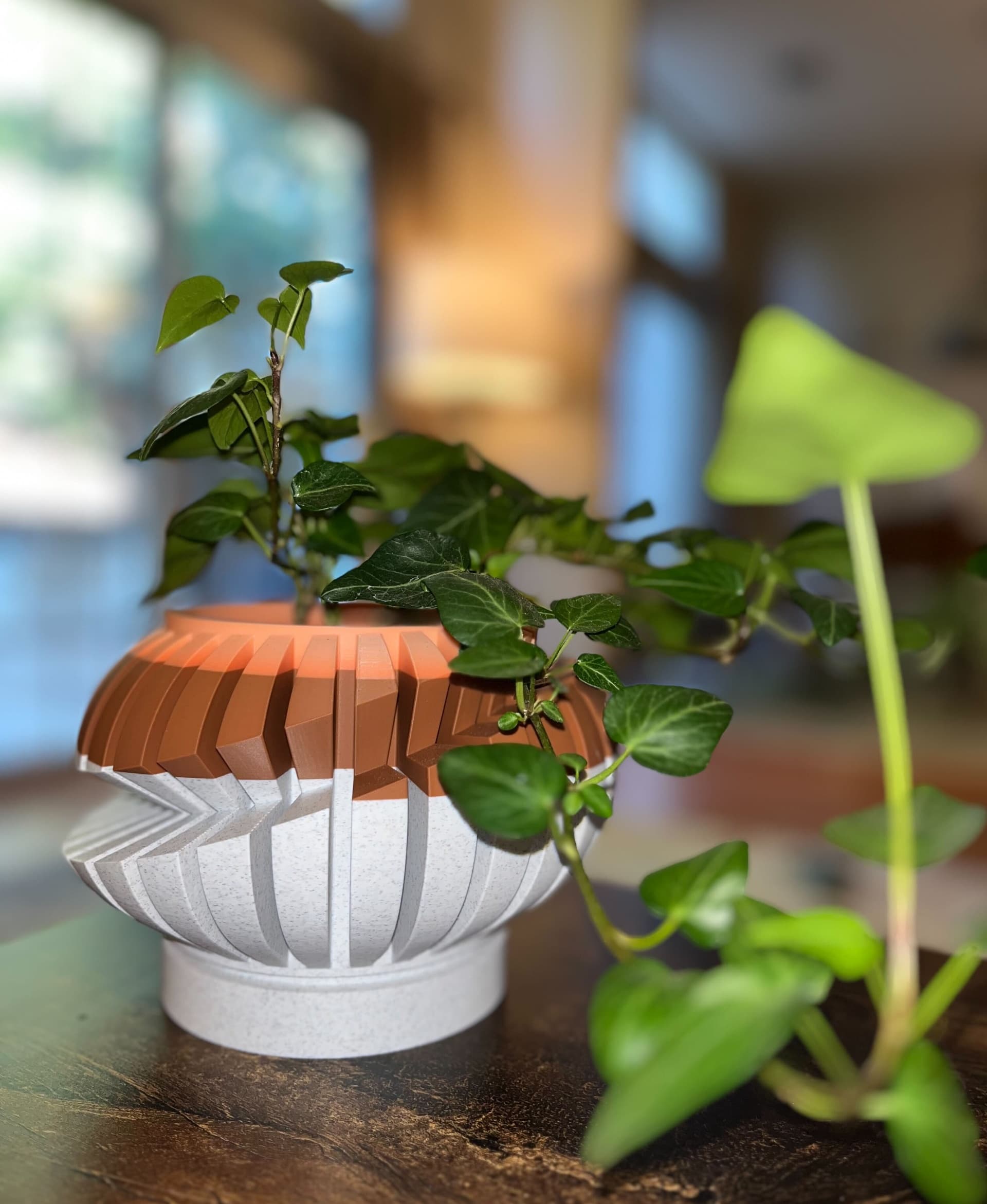 The Luxira Planter Pot With Drainage Tray & Stand