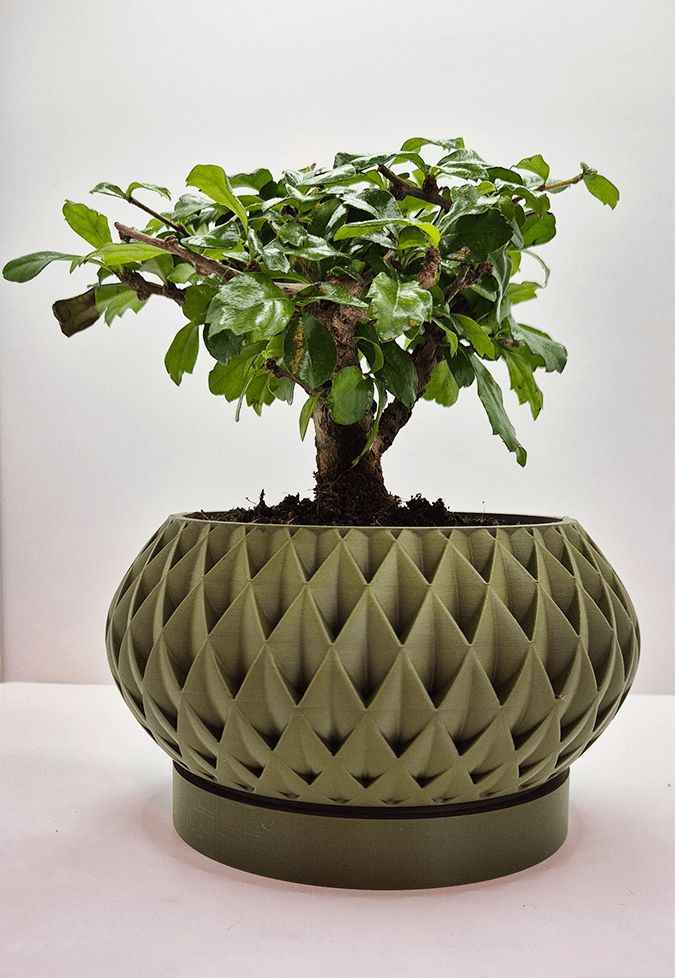 The Cinor Planter Pot With Drainage Tray & Stand Included
