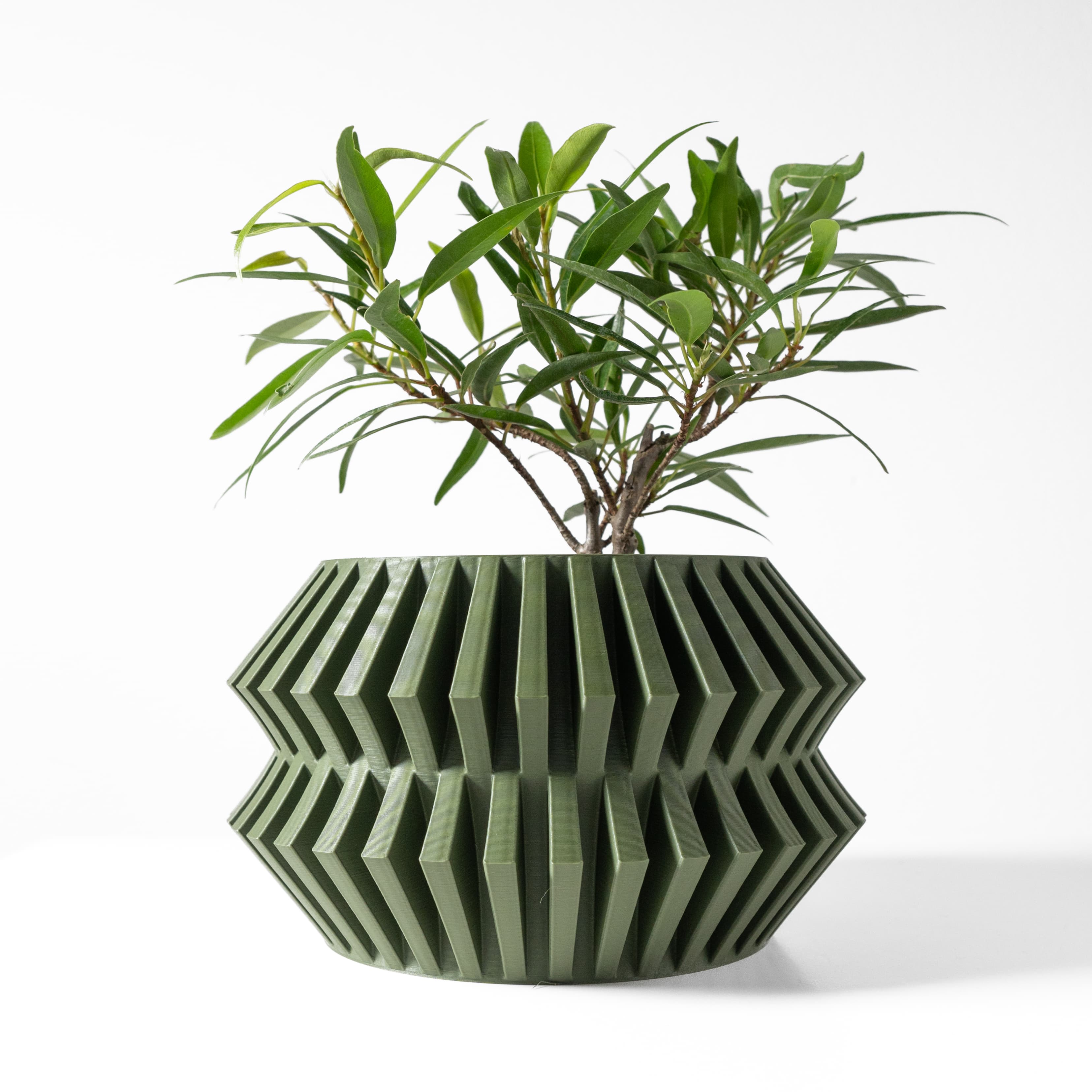 The Risae Planter Pot With Drainage Tray & Stand