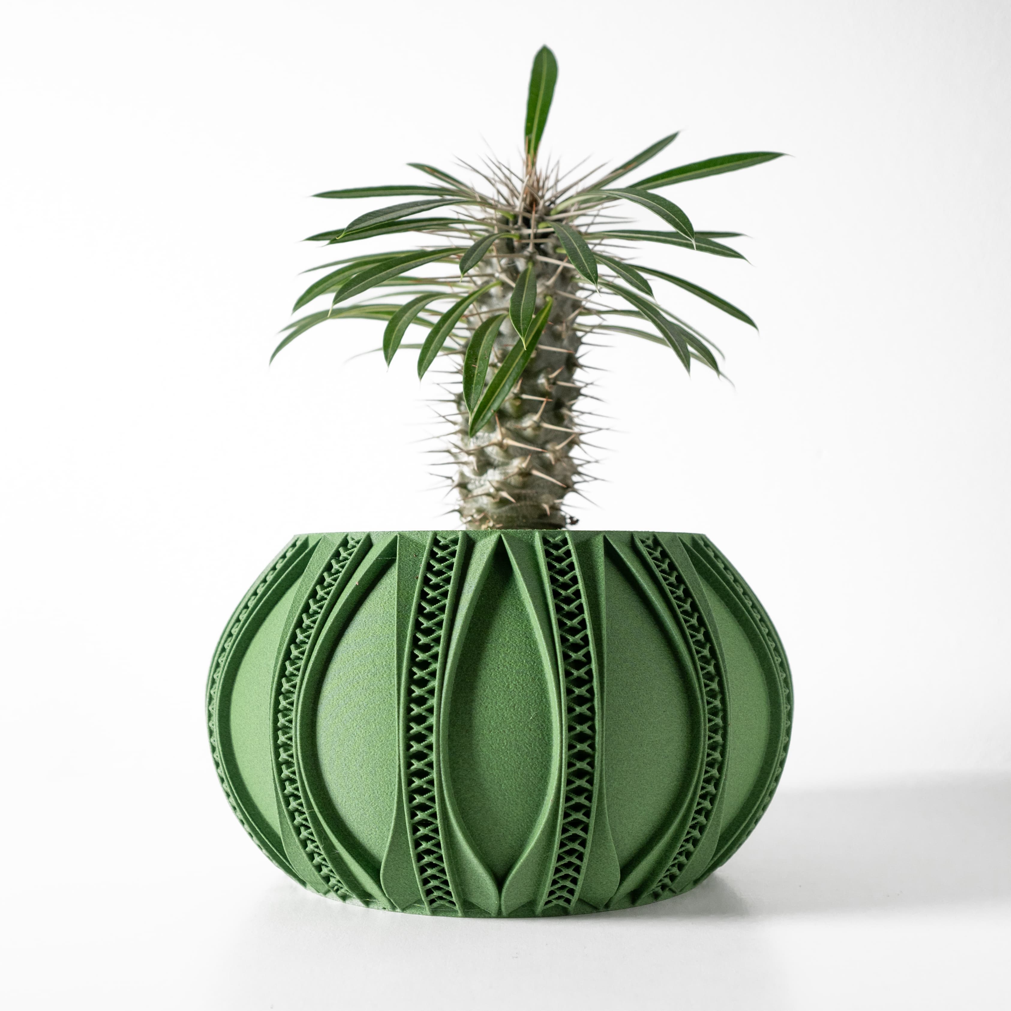 The Ryne Planter Pot With Drainage Tray & Stand