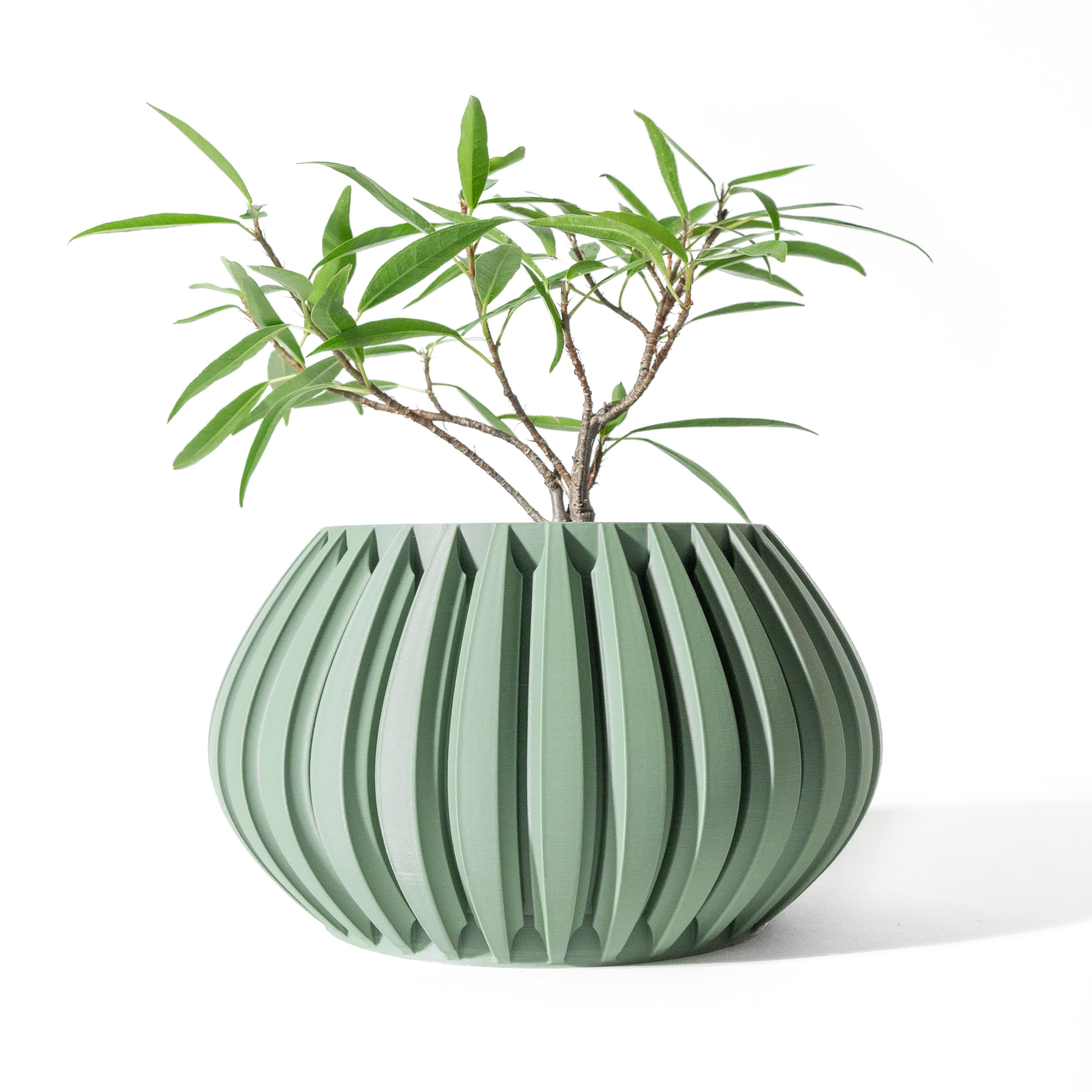 The Leno Planter Pot With Drainage Tray & Stand