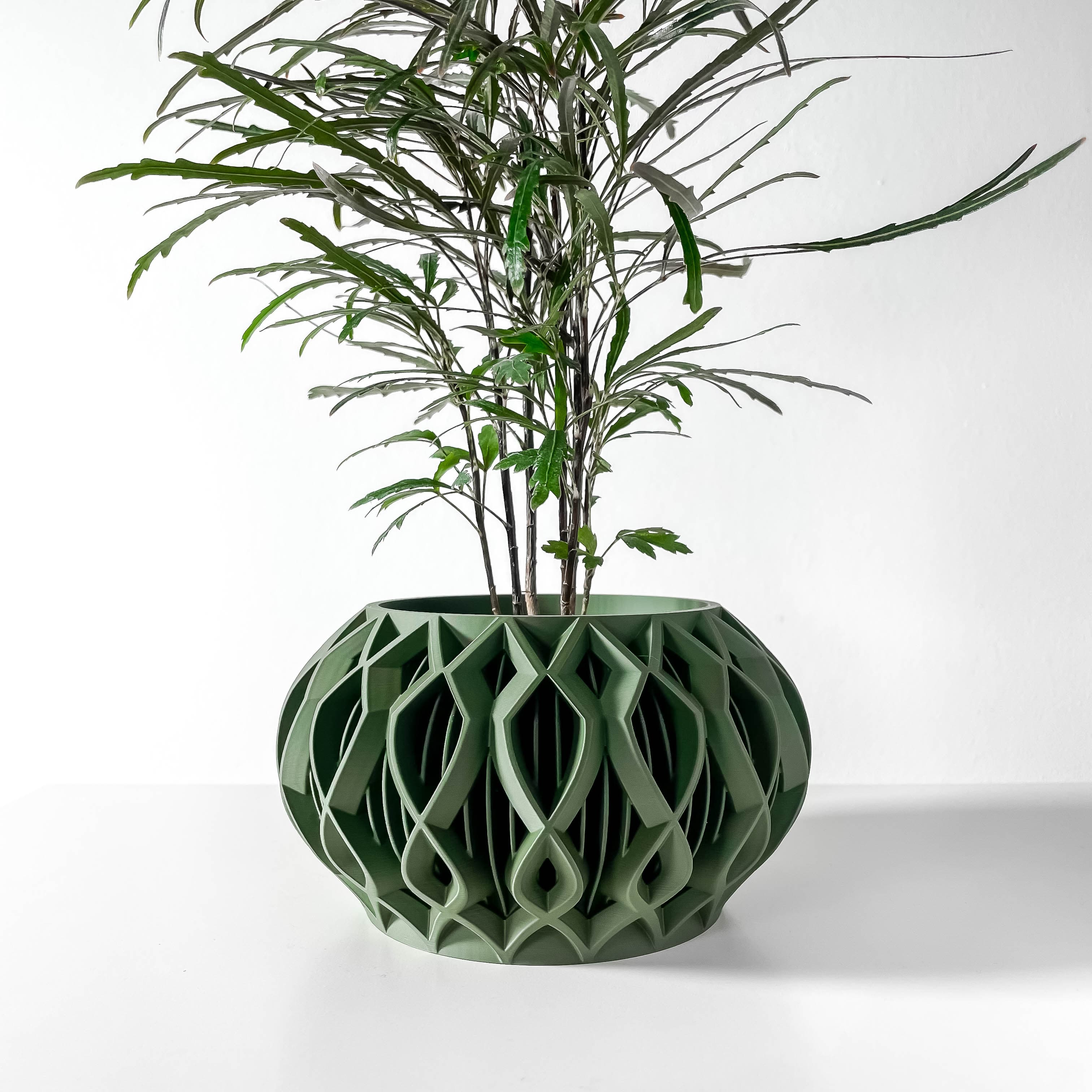 The Octa Planter Pot With Drainage Tray & Stand