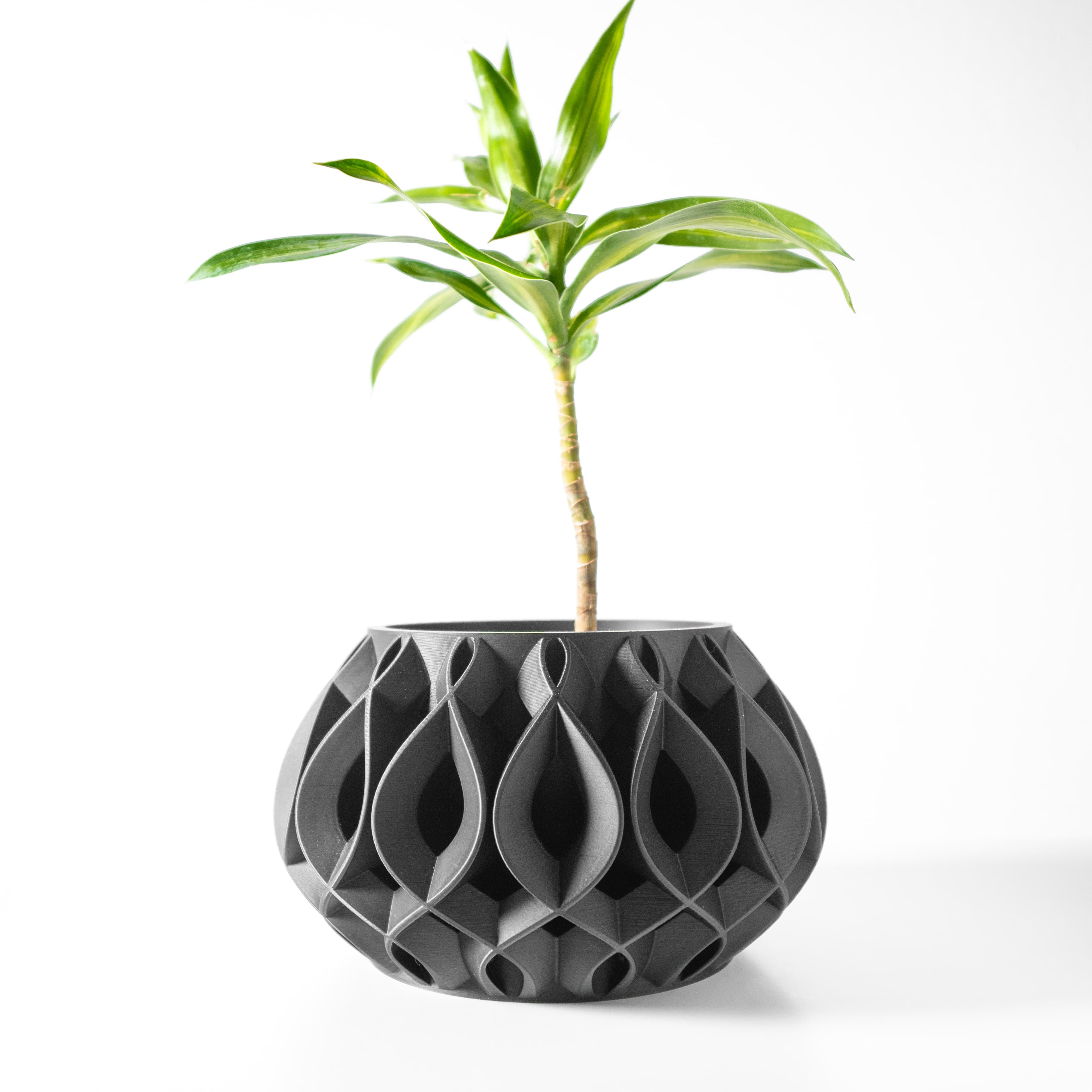 The Viris Planter Pot With Drainage Tray & Stand Included
