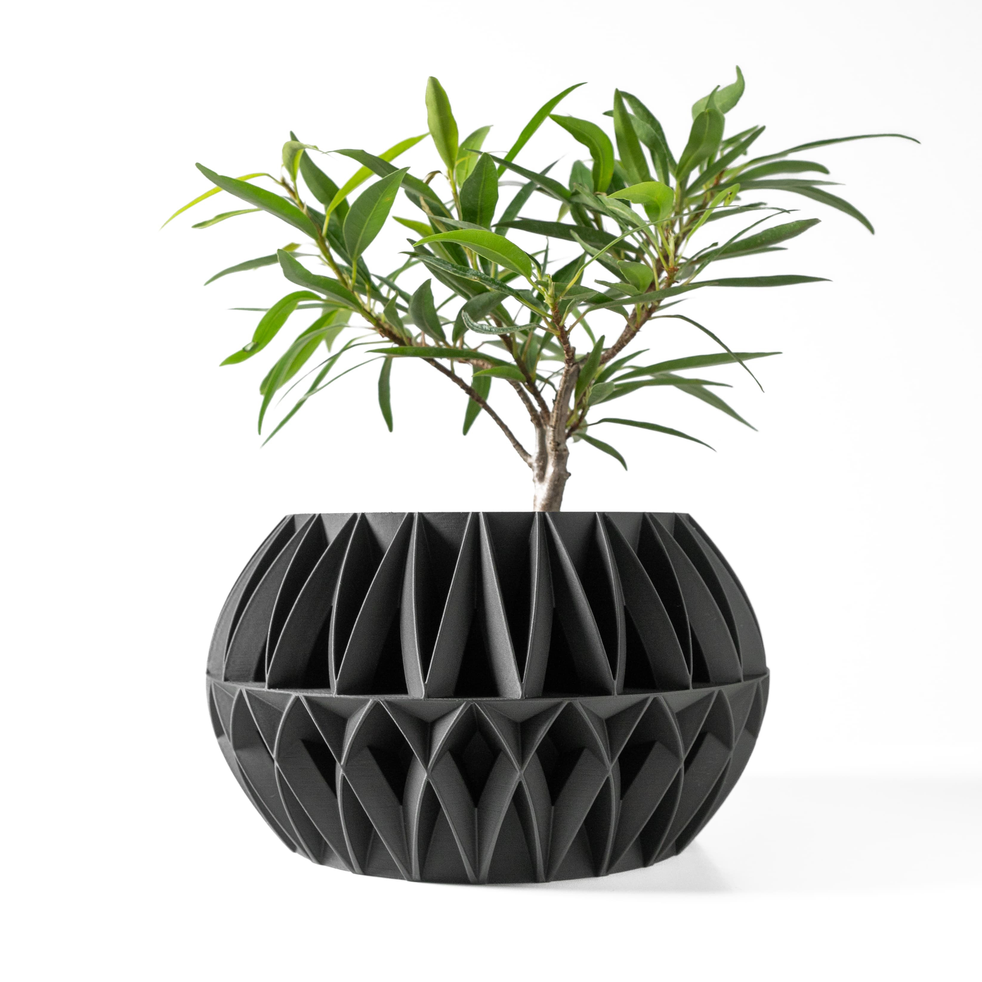 The Oku Planter Pot With Drainage Tray & Stand
