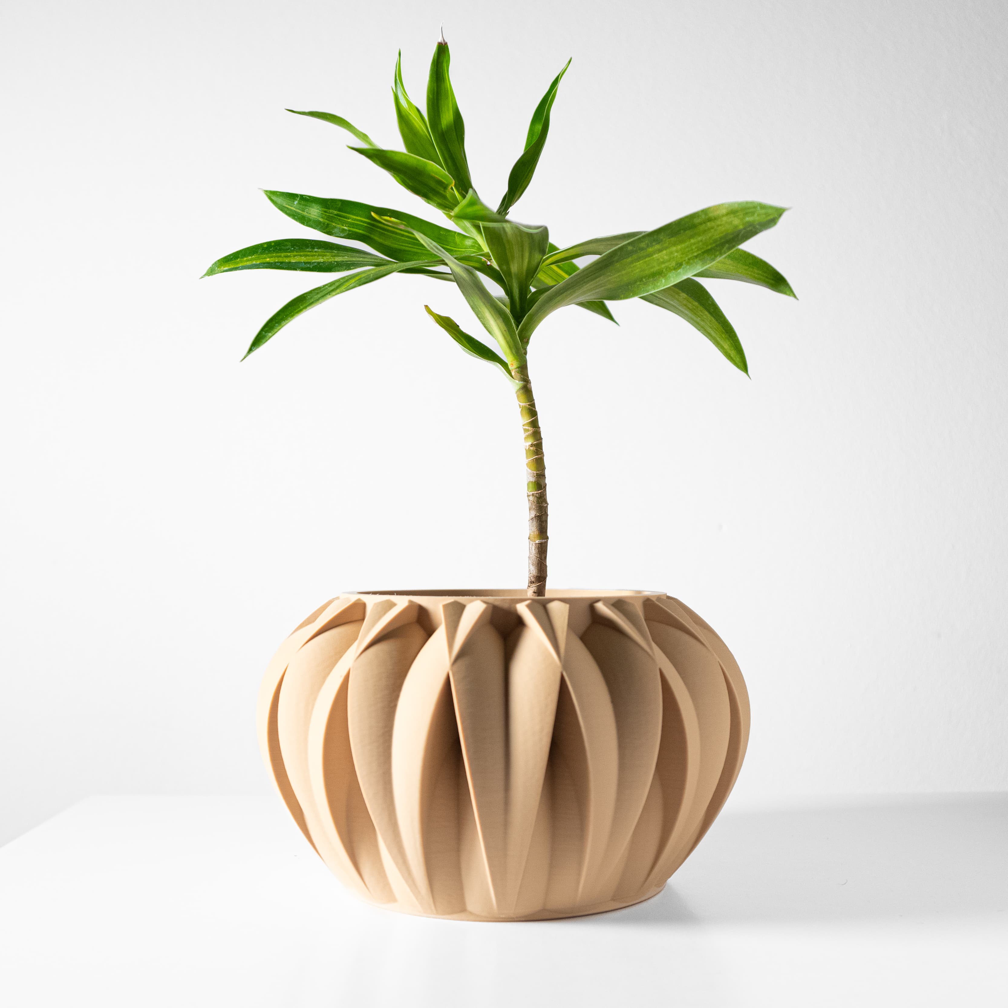 The Halden Planter Pot With Drainage Tray & Stand Included