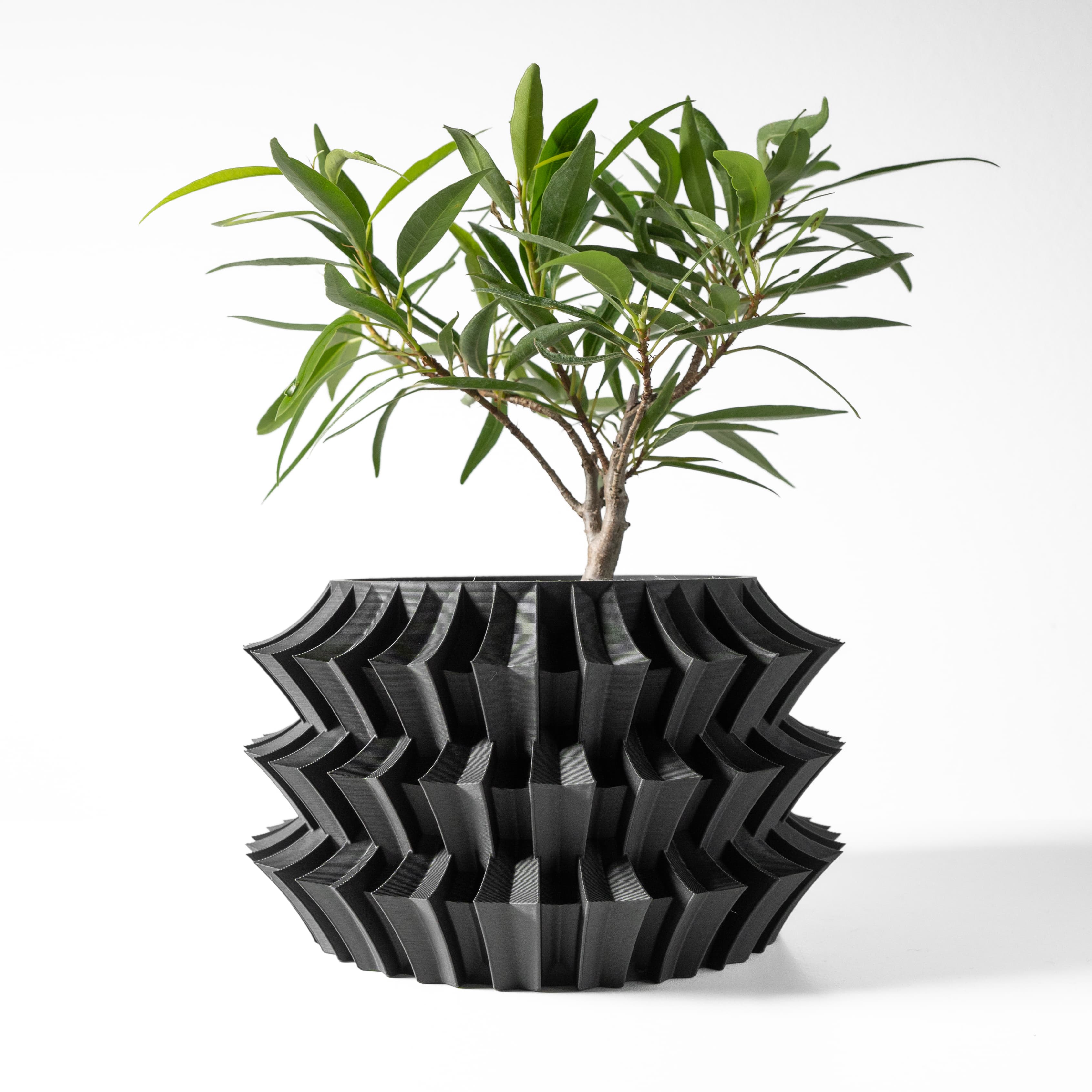 The Jori Planter Pot With Drainage Tray & Stand