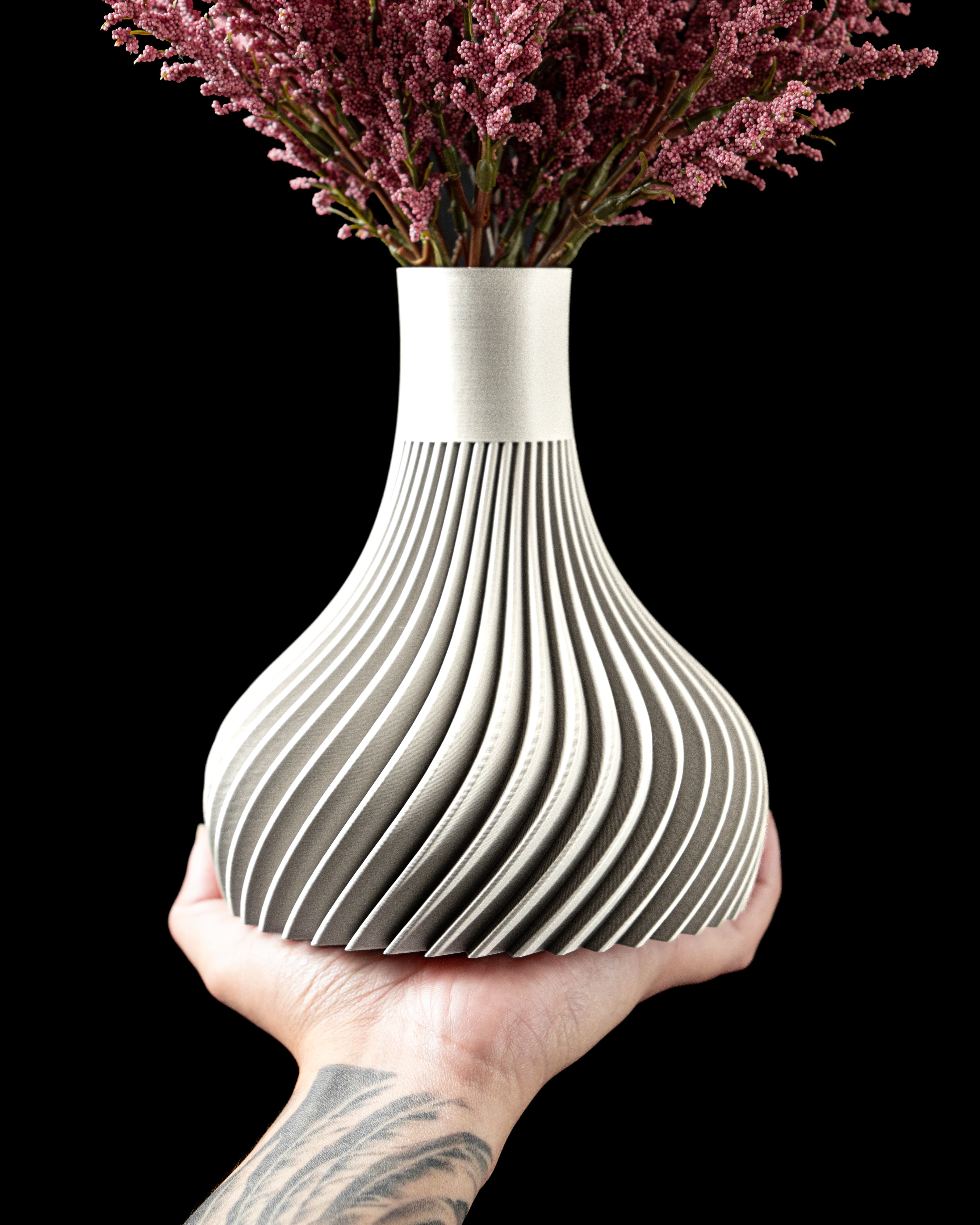 Ridged Flower Vase