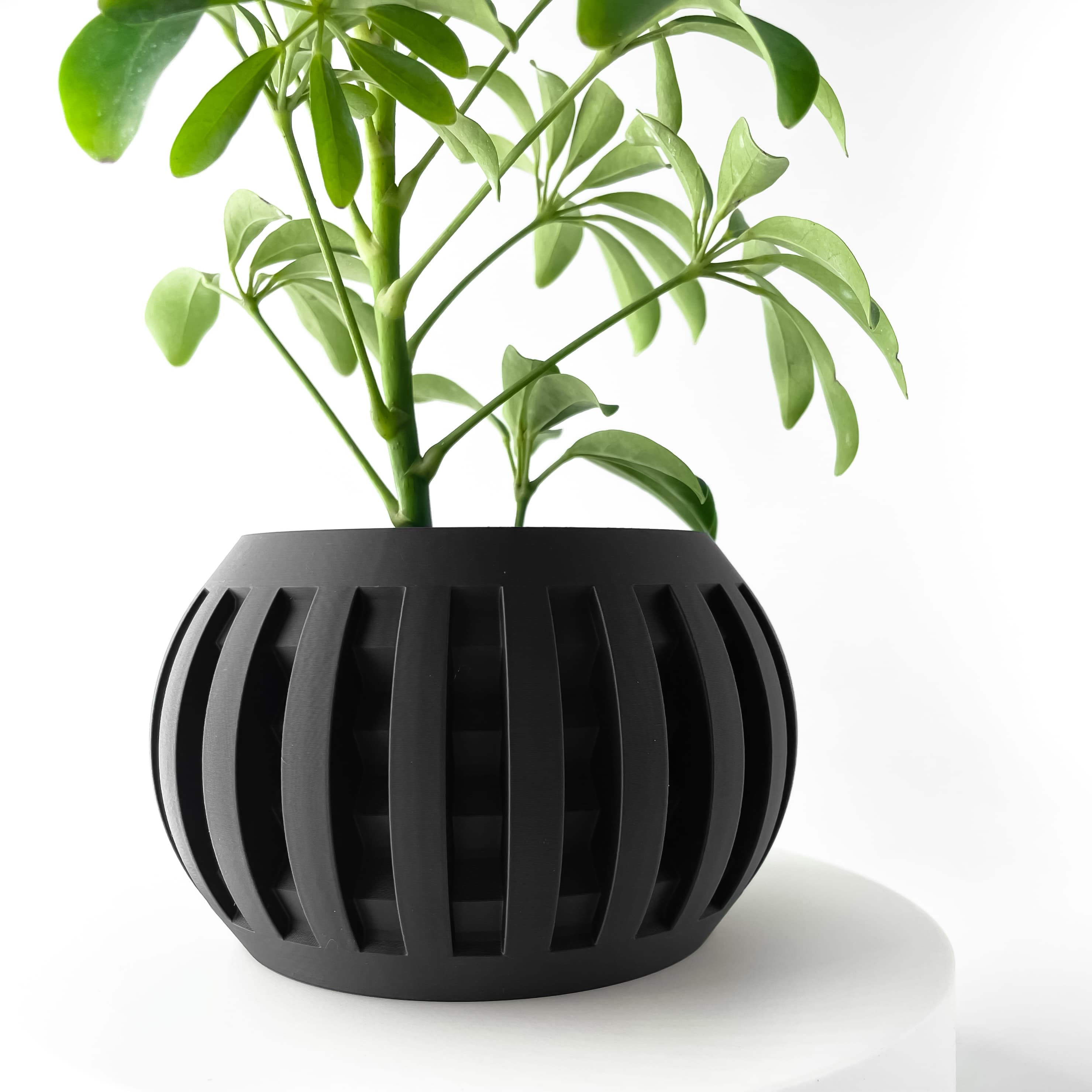 The Amada Planter Pot With Drainage Tray & Stand