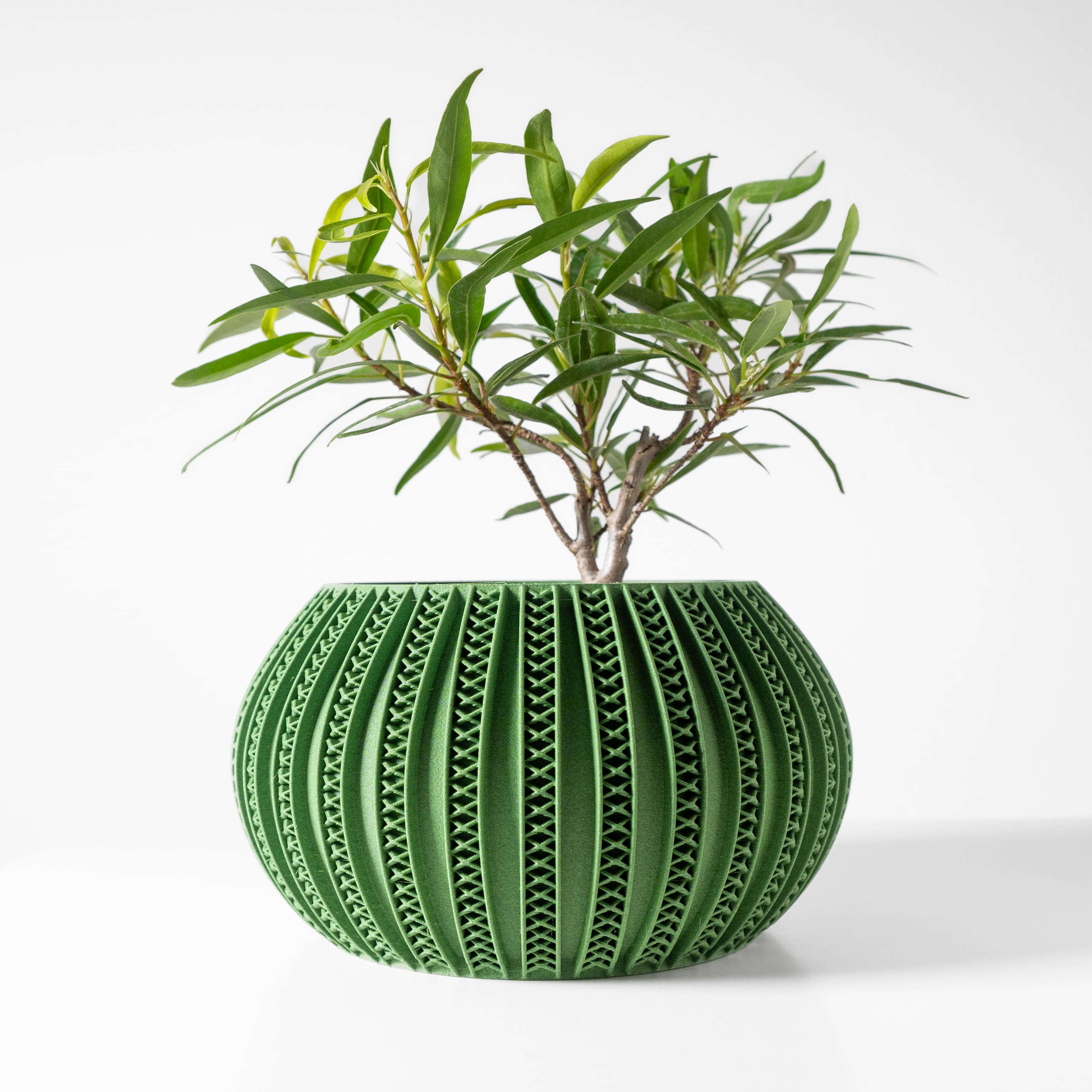 The Syne Planter Pot With Drainage Tray & Stand