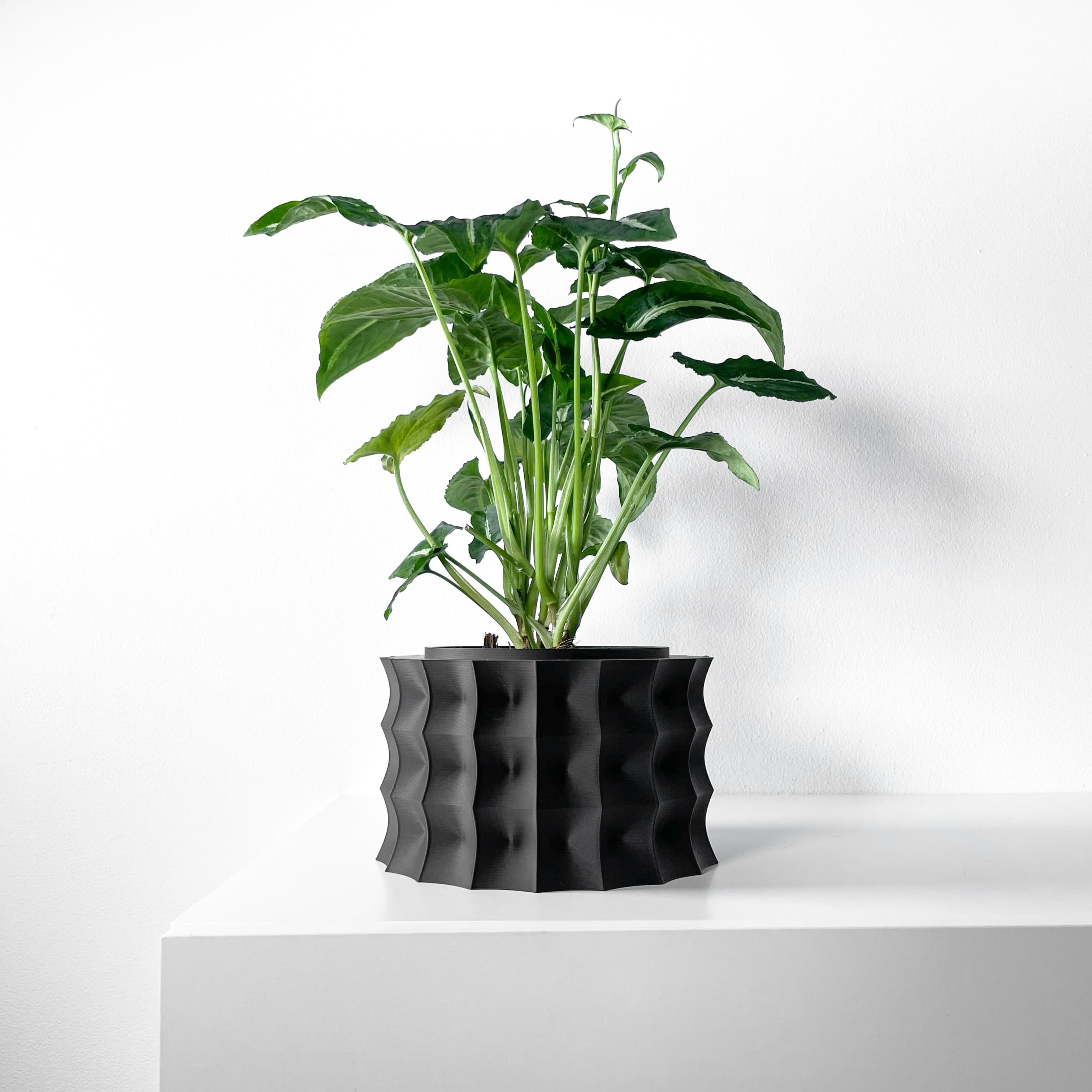 The Kivern Planter Pot With Drainage Tray & Stand Included